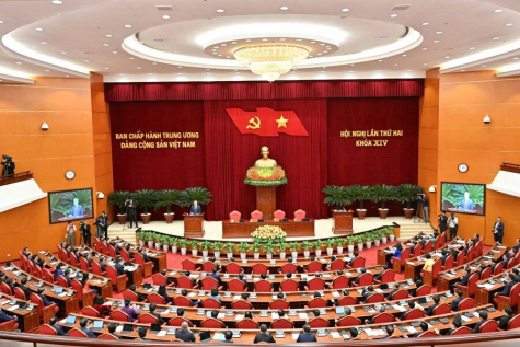 Hội nghị lần thứ hai Ban Chấp hành Trung ương Đảng khóa XIV. Ảnh: TL