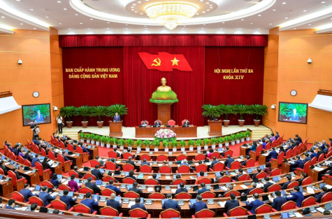 Hội nghị lần thứ ba Ban Chấp hành Trung ương Đảng khóa XIV. Ảnh: TL