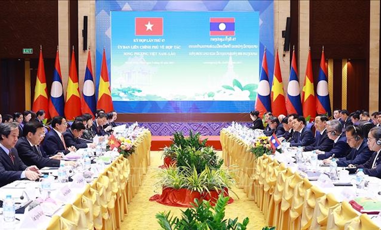 Kỳ họp lần thứ 47 Ủy ban liên Chính phủ về hợp tác song phương Việt Nam - Lào. Ảnh: TTXVN