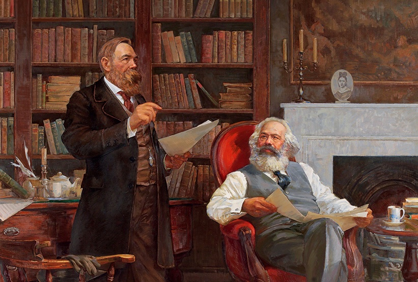 C.Mác và Ph.Ăng-ghen. Tranh: TL